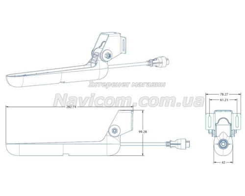Датчик Lowrance TripleShot HD Skimmer XDCR