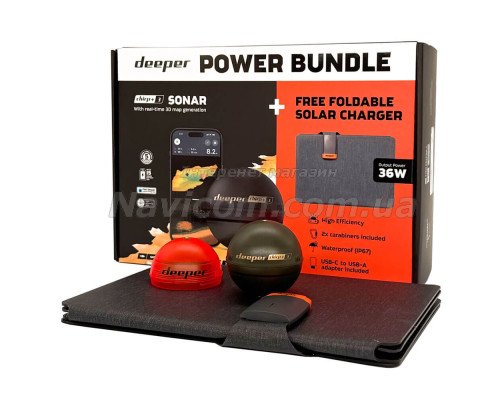 Эхолот Deeper CHIRP+ 3 Power Bundle (+ солнечная панель 36W)