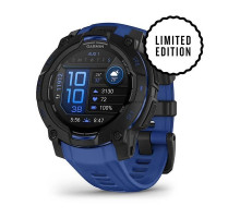 Смарт-годинник Garmin Instinct 3 (45 мм) AMOLED чорний/синій ремінець