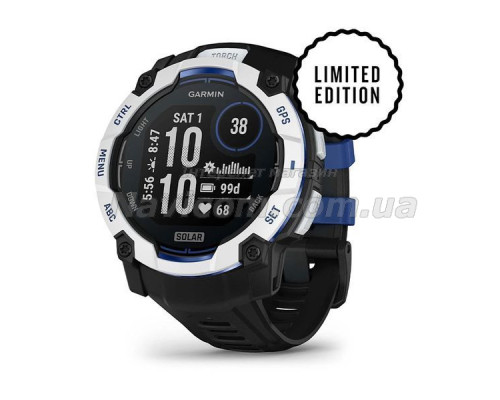 Смарт-годинник Garmin Instinct 3 (50 мм) Solar біло-чорний