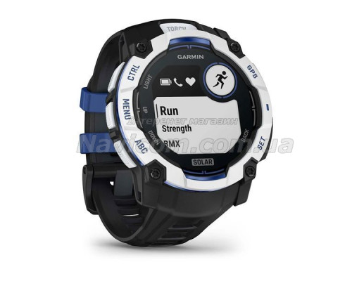 Смарт-годинник Garmin Instinct 3 (50 мм) Solar біло-чорний
