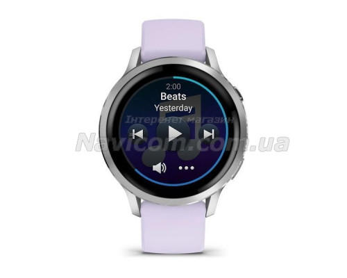 Смарт-годинник Garmin Venu 4 (41 мм) сріблястий з силіконовим ремінцем