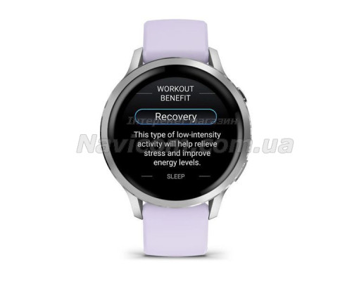 Смарт-годинник Garmin Venu 4 (41 мм) сріблястий з силіконовим ремінцем