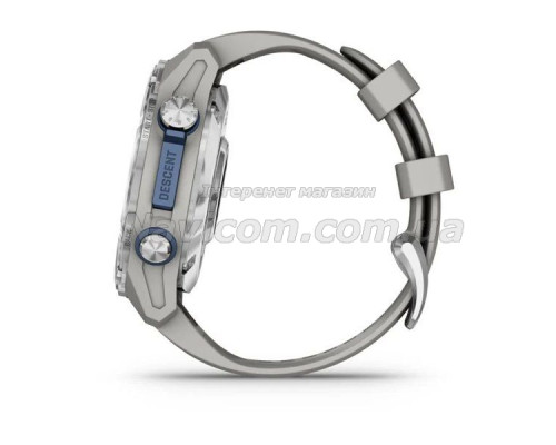 Смарт-годинник Garmin Descent Mk3 - 43 мм, нержавіюча сталь, силіконовий ремінець