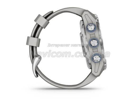 Смарт-годинник Garmin Descent Mk3 - 43 мм, нержавіюча сталь, силіконовий ремінець