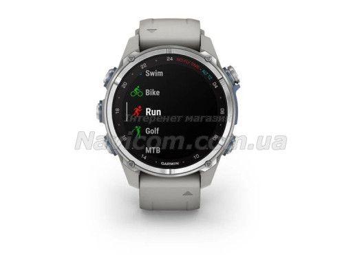 Смарт-годинник Garmin Descent Mk3 - 43 мм, нержавіюча сталь, силіконовий ремінець