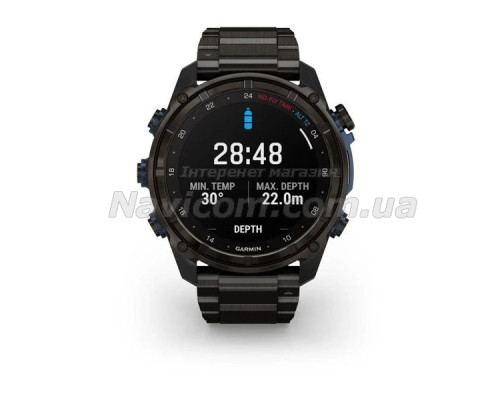 Смарт-часы Garmin Descent Mk3i - 51 мм, титан Carbon Grey DLC с титановым браслетом