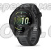 Смарт-годинник Garmin Forerunner 165 Music, чорний силіконовий ремінець