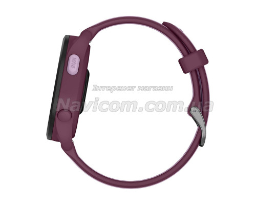 Смарт-часы Garmin Forerunner 165 Music, силиконовый ремешок сиреневый