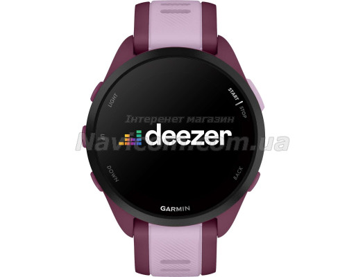 Смарт-часы Garmin Forerunner 165 Music, силиконовый ремешок сиреневый