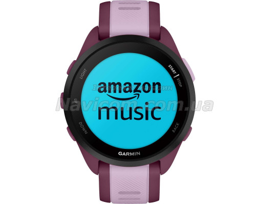 Смарт-часы Garmin Forerunner 165 Music, силиконовый ремешок сиреневый