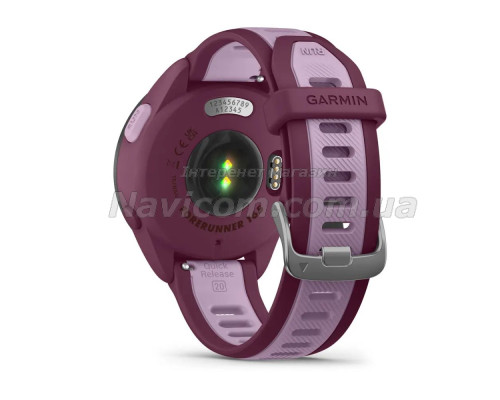 Смарт-часы Garmin Forerunner 165 Music, силиконовый ремешок сиреневый