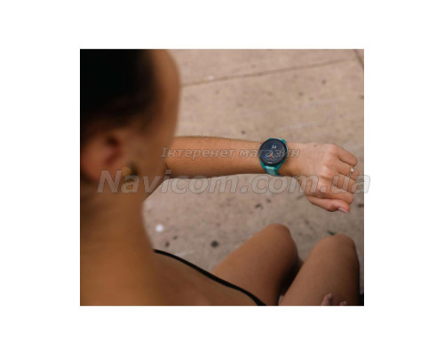 Смарт-часы Garmin Forerunner 165 Music, силиконовый ремешок цвета бирюзовый