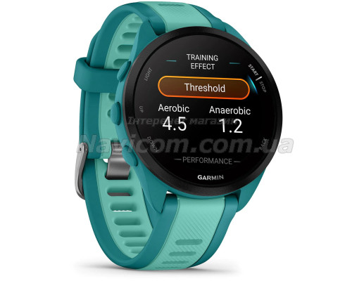 Смарт-часы Garmin Forerunner 165 Music, силиконовый ремешок цвета бирюзовый