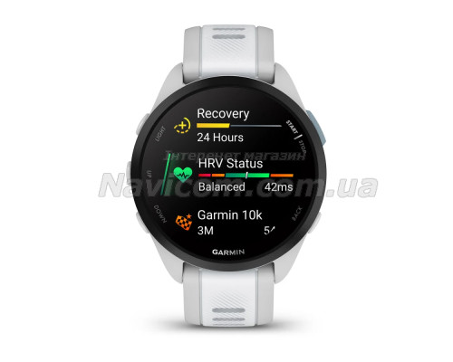 Смарт-годинник Garmin Forerunner 165, туманно-сірий силіконовий ремінець