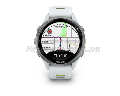 Смарт-годинник Garmin Forerunner 970 білий  з титановим безелем