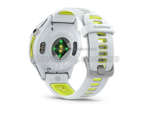 Смарт-годинник Garmin Forerunner 970 білий  з титановим безелем