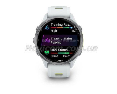 Смарт-годинник Garmin Forerunner 970 білий  з титановим безелем