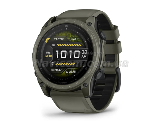 Смарт-годинник Garmin Tactix 8 (51 мм) AMOLED з покриттям Cerakote кольору хакі