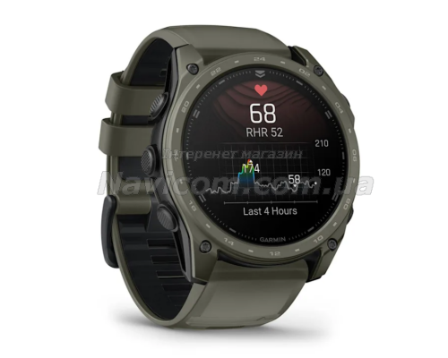 Смарт-годинник Garmin Tactix 8 (51 мм) AMOLED з покриттям Cerakote кольору хакі