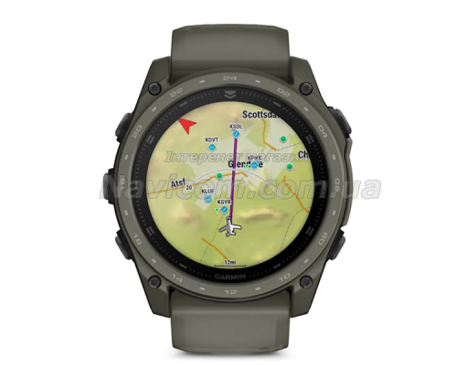 Смарт-годинник Garmin Tactix 8 (51 мм) AMOLED з покриттям Cerakote кольору хакі