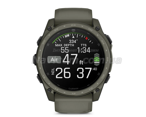 Смарт-годинник Garmin Tactix 8 (51 мм) AMOLED з покриттям Cerakote кольору хакі