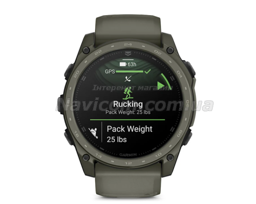 Смарт-годинник Garmin Tactix 8 (51 мм) AMOLED з покриттям Cerakote кольору хакі