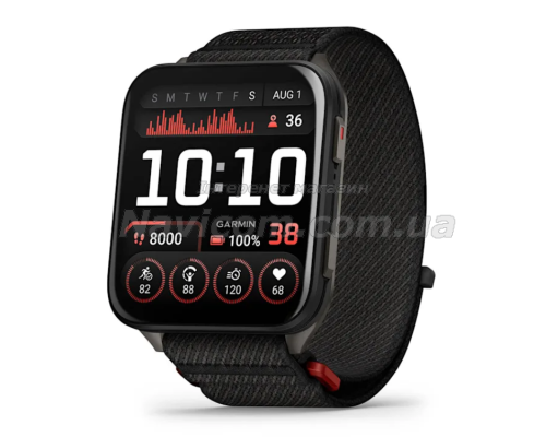 Смарт-годинник Garmin Venu X1 чорно-сланцевий із нейлоновим ремінцем ComfortFit