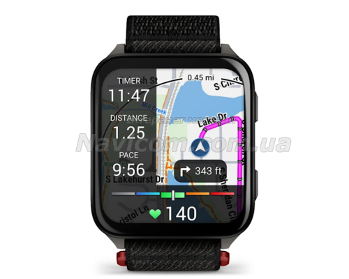 Смарт-годинник Garmin Venu X1 чорно-сланцевий із нейлоновим ремінцем ComfortFit