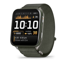 Смарт-годинник Garmin Venu X1 кольору моху з зеленым нейлоновим ремінцем ComfortFit