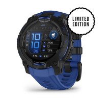 Смарт-часы Garmin Instinct 3 (45 мм) AMOLED черный/синий ремешок