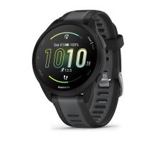 Смарт-годинник Garmin Forerunner 165 Music, чорний силіконовий ремінець
