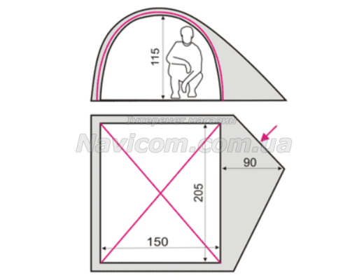 Намет Terra incognita Alfa 2 хакі