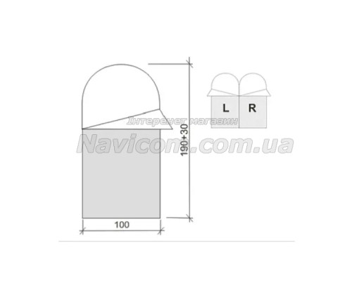 Спальник Terra Incognita Asleep 300 Wide синий R