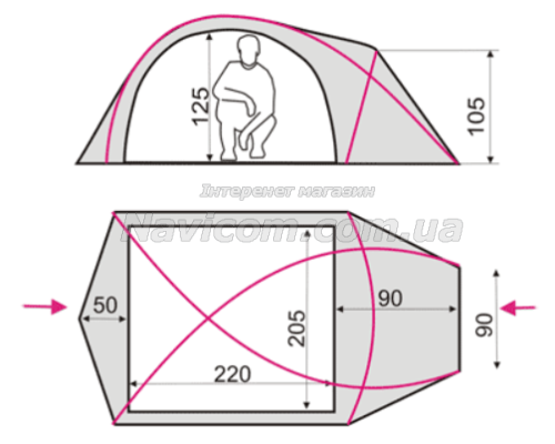 Намет Terra Incognita Ksena 3 вишнева