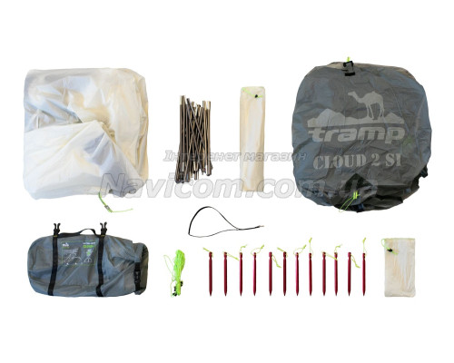 Намет Tramp Cloud 2 Si TRT-092-GREEN темно-зелений