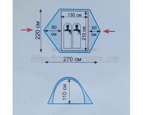Намет Tramp Ranger 2 (v2) зелений TRT-099