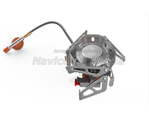 Пальник газовий зі шлангом, п'єзопідпалом та вітрозахистом Tramp UTRG-046