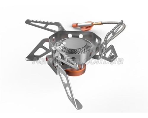 Пальник газовий зі шлангом, п'єзопідпалом та вітрозахистом Tramp UTRG-046