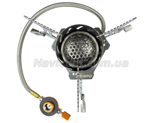 Пальник газовий зі шлангом та подвійним вбудованим вітрозахистом Tramp UTRG-047