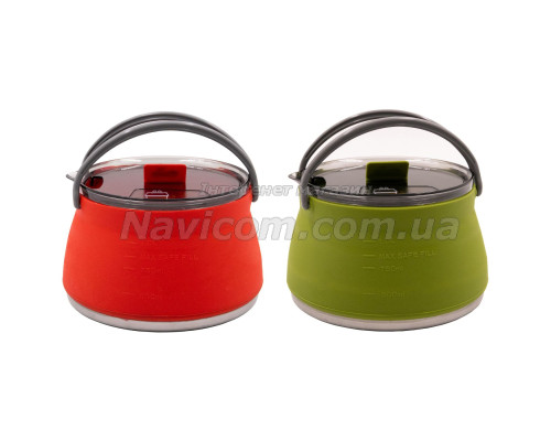 Чайник Tramp силіконовий з металевим дном 1л олива TRC-125