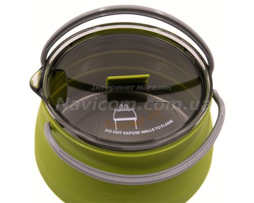 Чайник Tramp силіконовий з металевим дном 1л олива TRC-125