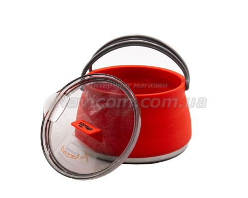 Чайник Tramp силіконовий з металевим дном 1л терракот TRC-125