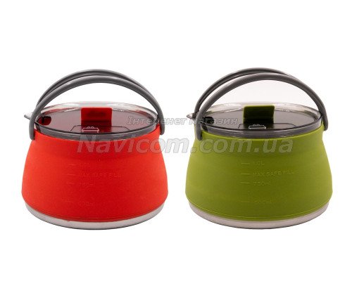 Чайник Tramp силіконовий з металевим дном 1л терракот TRC-125