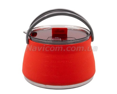 Чайник Tramp силіконовий з металевим дном 1л терракот TRC-125