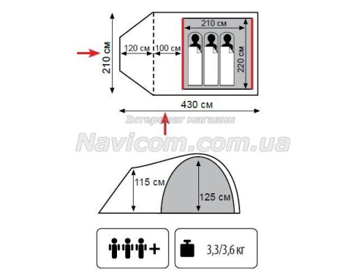 Намет Totem Carriage 3 (v2) UTTT-016