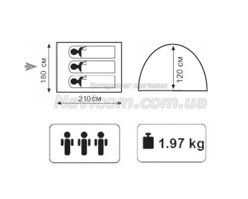 Намет Totem Summer 3 (V2) зелений UTTT-028