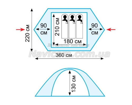 Намет Tramp Nishe 3 (v2) TRT-054
