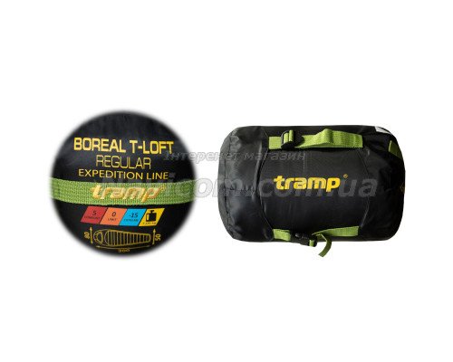 Спальний мішок Tramp Boreal Long кокон зелений, правий