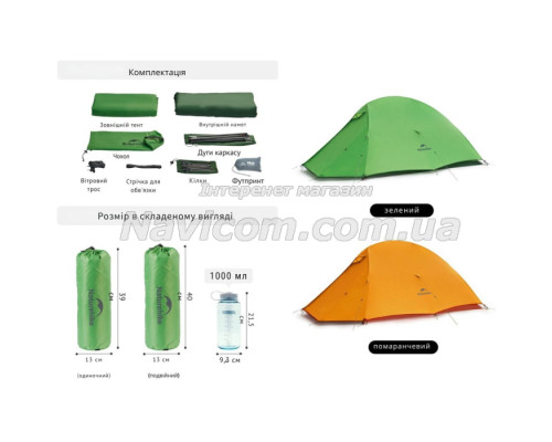 Намет Naturehike Cloud Up Base 1 CNK2450WS032, Green (6927595798614)